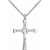 Kashasin Dominic Toretto's Cross Pendant Necklace Titanium Steel Hip-hop Necklaces Gift for Men and Women Furious Movie Fans