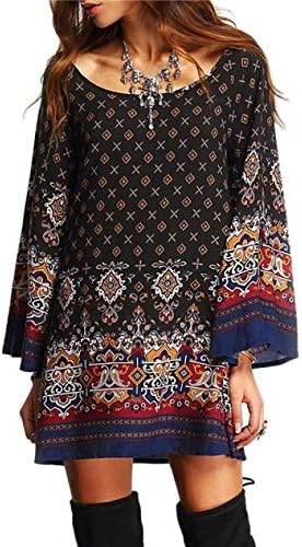 WILLTOO 2016 Women's Long Sleeve Vintage Party Beach Dress