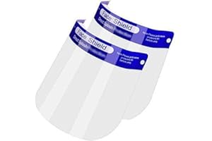 VOS Anti Fog Full Face Shield Plastic Protective Equipment Mask 0.25mm |2 Pc Pack | For Adult And Kids | Windproof & Dustproo