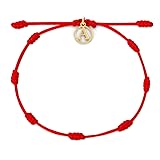 Aurigian Red String Bracelet with Initial Letter