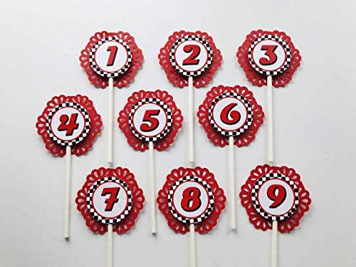 amazoncom personalized number disney cars theme cupcake toppers