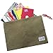 Rough Enough Important Document Organizer Safe File Folder Bag Holder Letter Size with Zipper for Office School College Teacher Art Supplies Canvas