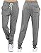 T-INSIDE Sweatpants With Pockets Women's Leisure Gray Joggers Pants