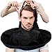 Barber Cloak, AMA(TM) Hair Cutting Cloak Gown Umbrella Nylon Hair Salon Cape Hairdresser Haircut Bib Apron (Black)