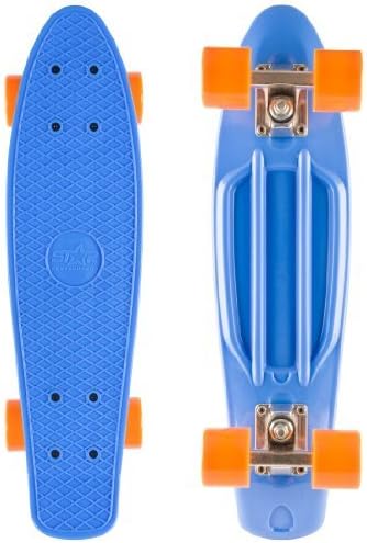 Retro Cruiser Penny-style Star 22" Skateboard Diamond Class Blue / Orange