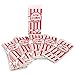 Fit Meal Prep 300 Pack Paper Popcorn Bags Individual Servings 1 Oz, Classic Red & White Striped Popcorn Sleeves, Disposable Popcorn Bags Bulk for Party Popcorn Machine Movie Nights