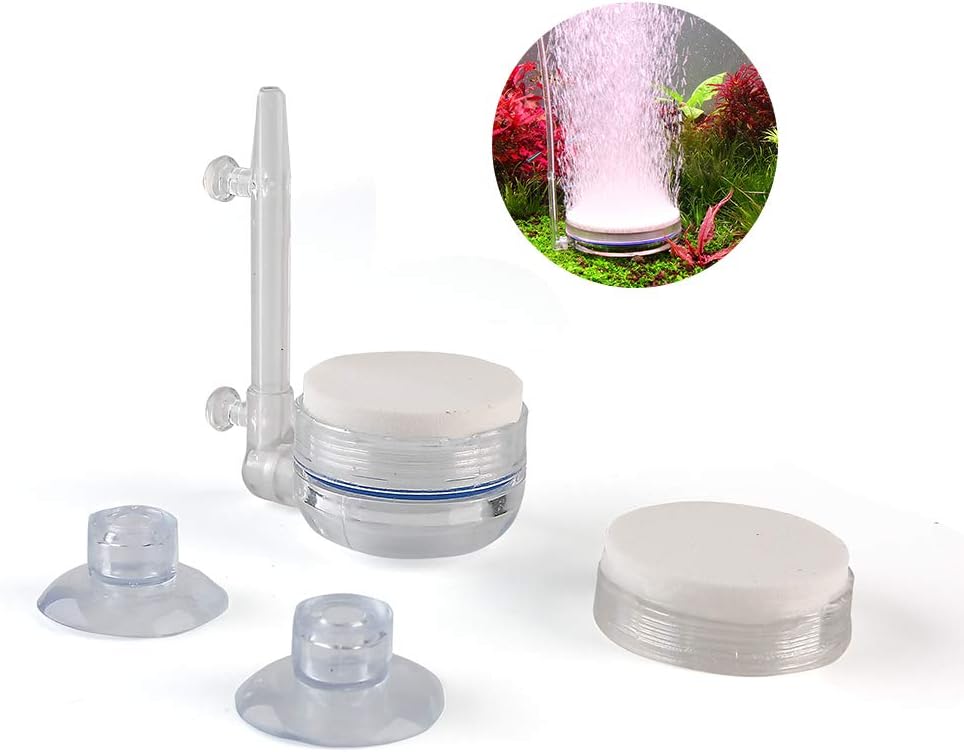 UPETTOOLS Aquarium Air Stones, Fish Tank Bubbler, Nano Silent Bubble Stone, Super-High Dissolved Oxygen Diffuser for Fish Tank (HP-35)