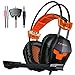 LETTON G20 PS4,Xbox 360 Gaming Headset Multi Function Pro Headphones with Microphone for PC/PS4/Xbox 360/ iPhone /Smart Phone /Laptop /iPad /Mobilephones(Black/Orange)