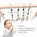 Baby Love Home 4pcs Wooden ring baby teether Activity Nursing Play Gym Silicone beads animal Pendant Rattles baby toys organic Non-toxic Environmental protection Sensory toys gift