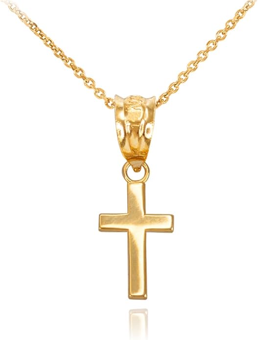 mini cross necklace gold