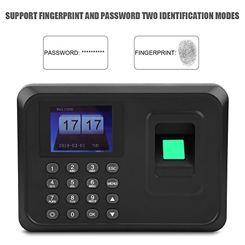 image for fosa 2.4in TFT Display Fingerprint Time Clock Employee Attendance Reco