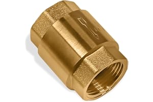 METALANDBRASSCO Brass Check Valve 3/4" NPT Thread Female One Way Backflow Preventer for Plumbing Water Boiler Heating System - 0.75 Inch Float Reinforced