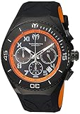Technomarine Men's 'Manta' Quartz Stainless Steel and Silicone Casual Watch, Color:Black (Model: TM-215072)