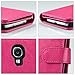 ULAK Galaxy S4 Case, S4 Case - Multi Card Slots Series PU Leather Magnetic Wallet Case Cover for Samsung Galaxy S4 IV i9500 (Hot Pink)