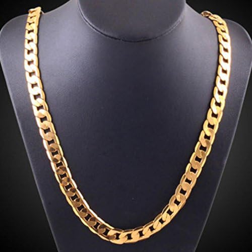 DreamsMAX Men Women Fashion Luxury Filled Curb Cuban Link Gold Necklace Jewelry Chain