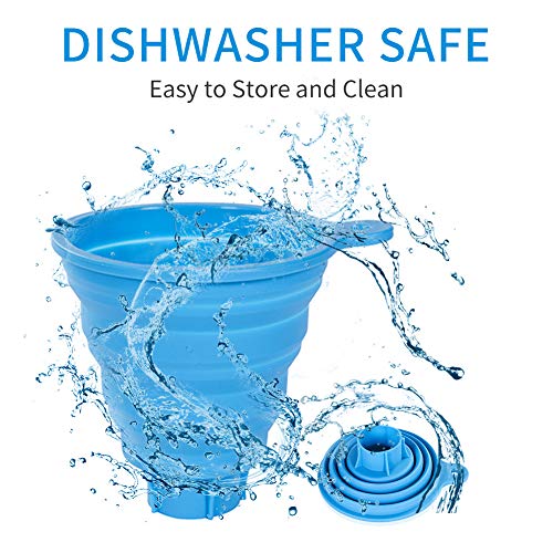 Funnels for Filling Bottles, Silicone Collapsible Kitchen Funnels Set