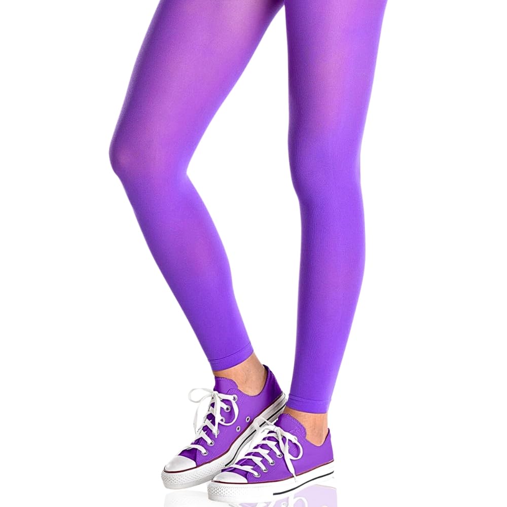 Photo 1 of Purple Footless Tights - Adult (Pack of 1) - Soft, Stretchable, Stylish and Comfortable Perfect for Dance, Yoga, and Everyday Wear