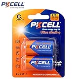 PKCELL 2 Pack C LR14 1.5V Cell Alkaline Battery for Electronic Toys