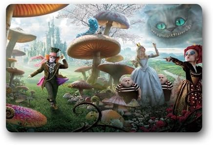 Innovative Door Mats Alice In Wonderland Movie Doormat 15.7-Inch by 23.6-Inch - Indoor/Outdoor Doormat Rubber Non-Slip Backing Door Mat