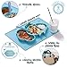 Cool Panda Fun Silicone Feeding Placemat for Babies, Portable & Reusable Travel Bag, Spoon and Healthy Recipes Ebook Included, Non-Slip Suction Plate, Large Size Set: 15