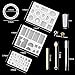 SUBANG 9 Pack Jewelry Casting Molds Silicone Resin Jewelry Molds with 48 Screw Eye Pins, 5 Wooden Stick, 5 Plastic Spoons, 5 Plastic Droppers, 4 Cupsill and 2 Plastic Droppers
