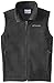 Columbia Big Boys' Steens Mountain Fleece Vest, Charcoal Heather, Medium