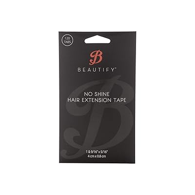 Beautify - No Shine - Hypoallergenic Double Sided Hair Extension Tape, 4 cm x 0.8 cm, 120 Pre-cut Tabs