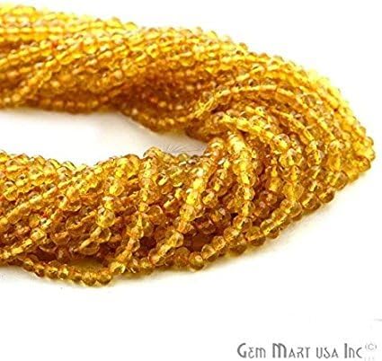 1 Strand Citrine Rondelle Micro Faceted 3-4mm 13" Length AAA amazing quality 100% Natural GRR075