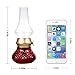 Anpress Decorative Rechargeable Flameless Candle Lantern, Vintage Oil Table Lamp with Blow ON/OFF Control, Dimmer Control Key, Kerosene Lamp, Bedside Lamp,Small Night Light (Red)