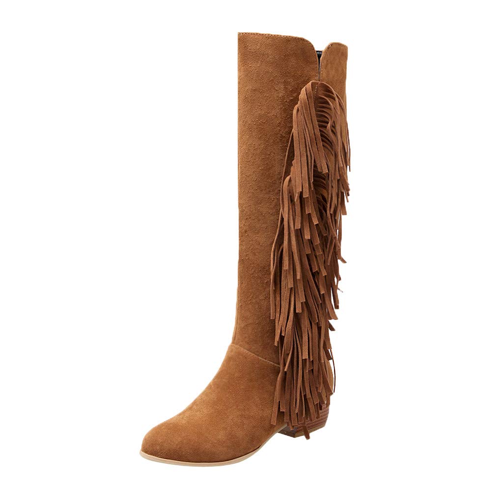 flat tassel boots
