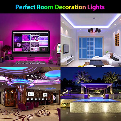 Led Strip Lights, 16.4ft Smart Light Strips with App Control RGB Led Lights for Bedroom Music Sync Color Changing Lights for Room Party