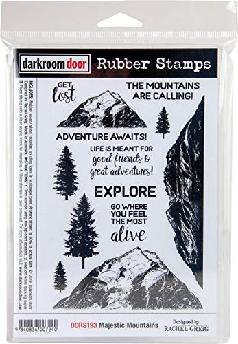 Darkroom Door Cling Stamps 7.3"X5.1"-Majestic Mountains