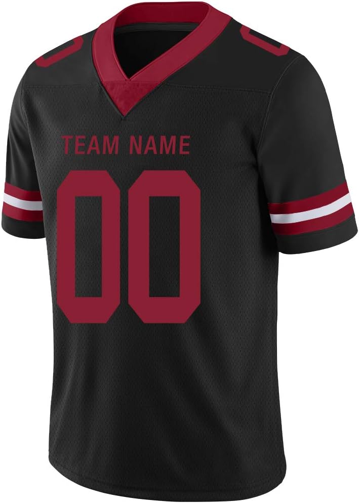 Custom Football Jerseys Design Your Own Practice Mesh Jersey T-Shirts with Your Team, Name and Number