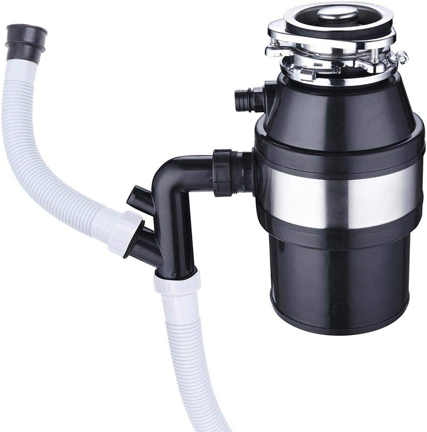 1 HP 2600 RPM Continuous Feed Household Plug In Garbage Disposer for Kitchen Waste Disposal Operation.Safe & Clean - removable splash baffler at the top to avoid garbage splashing outBlack
