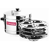 Stainless Steel Idli Maker with 4 Ss Idli Racks by Premier