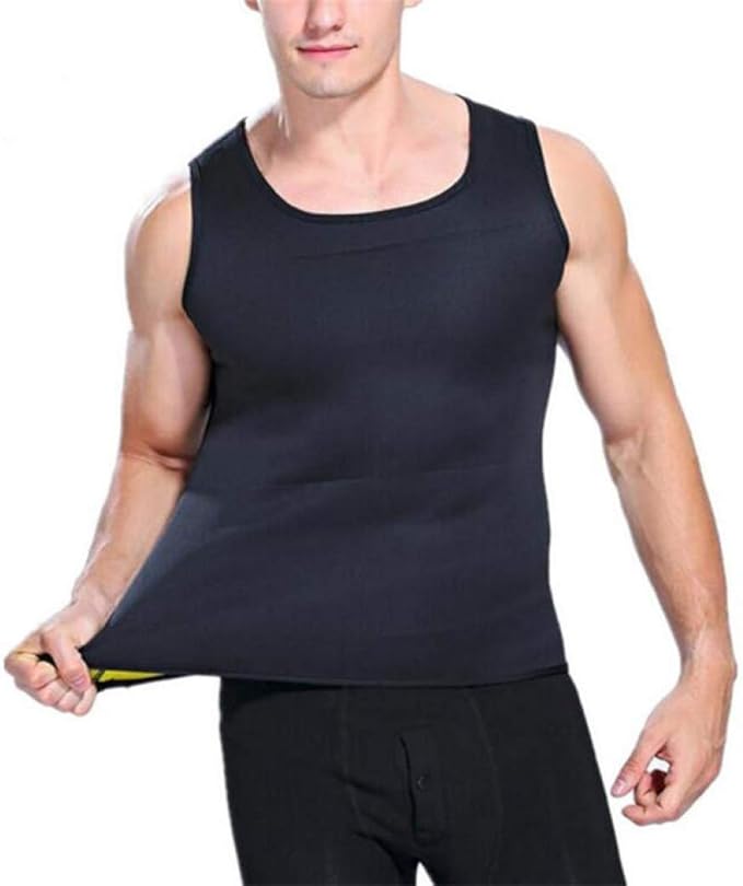 Men's Sweat Vest Workout TShirt Slimming Waist Trainer Corsets Weight