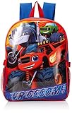 Nickelodeon Boys' Blaze Vroom 15 Backpack with Lunch Kit, Orange/Blue