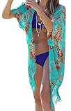 Summer Women's Beach Bikini Swimwear Chiffon Cover Up Dress, Green