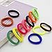 Seamless 8mm High Elastic Cotton stretch Hair Ties Bands Rope Ponytail Holders Headband Scrunchie Hair Accessories No Slipping Snagging Breaking or Stretching Out(100pcs)(Mixed Colors)