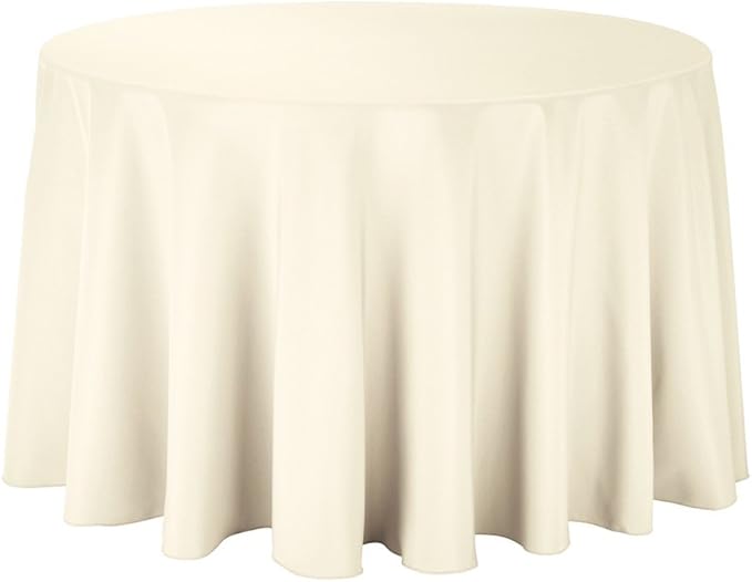 Trimming Shop Nappe de Table Ronde avec Lin Banquet Poly sans Couture