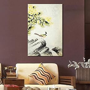 of Bird with Yellow Flowers Oriental Style