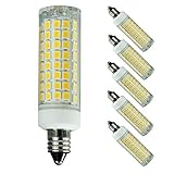 E11 led bulb, 80W or 110W Equivalent Halogen Replacement Lights, Dimmable, Mini Candelabra Base, 1000 Lumens Daylight 6000K, AC110V/ 120V/ 130V, Replaces T4 /T3 JD Type clear e11 light bulb (5 pack)
