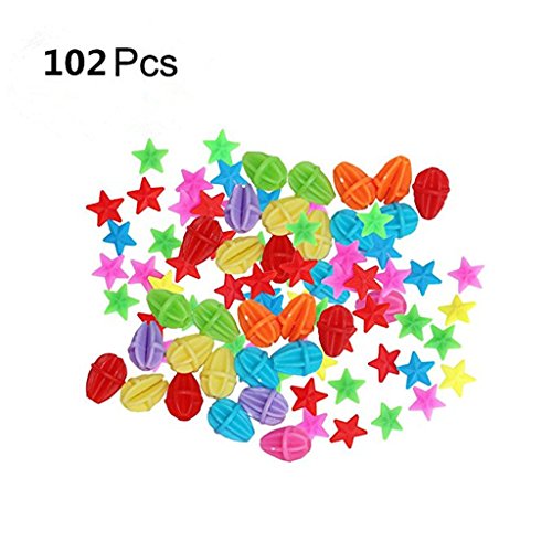 Kasmena 140pcs Assorted Colors Bike Bicycle Wheel Spokes Bead Plastic Clip Spoke Bead Derections