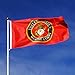 In the Breeze U.S. Marine Corps Emblem Grommet Flag - 3 x 5 Feet - Military Service Flag
