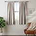 AmazonBasics Room Darkening Blackout Window Curtains with Tie Backs Set, 52