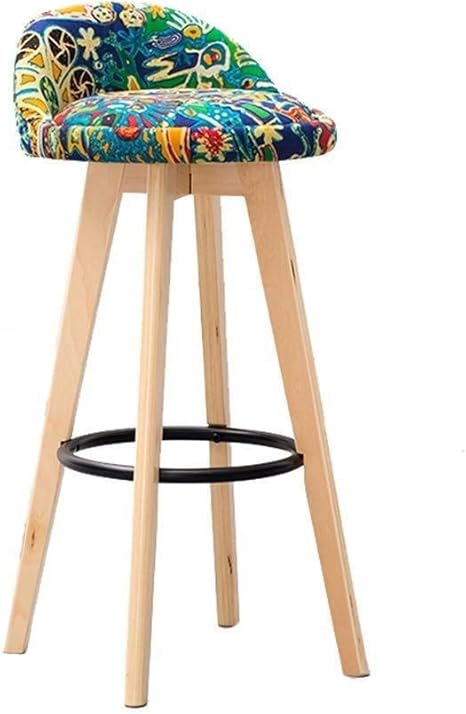 Amazon Ivhjlp カラフルなスポンジクッション簡潔なスタイルを備えたキッチンホームバーカウンター商業椅子のためのホームバーの家具木製ラウンドバースツール回転可能な360 のハイスツール朝食ダイニングスツール Color 1 カウンターチェア オンライン通販