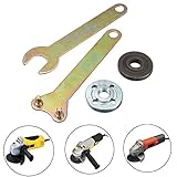 PODOY [Updated] M10 Metal Grinder 100 Flange Lock Nut & Spanner for Dewalt Milwaukee Makita Black