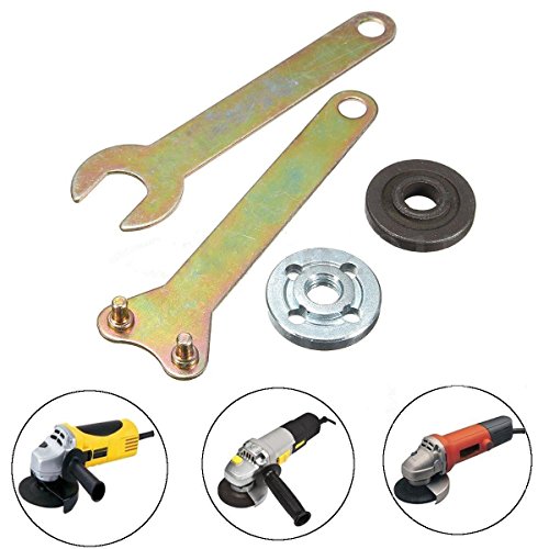 PODOY [Updated] M10 Metal Grinder 100 Flange Lock Nut & Spanner for Dewalt Milwaukee Makita Black