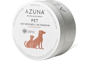 Azuna Pet Odor Eliminator for Strong Odor Gel | Plant Powered Australian Tea Tree Oil | Dog and Cat Room Deodorizer | Pet and Child Friendly | Cedarwood Scent | 8oz Pod