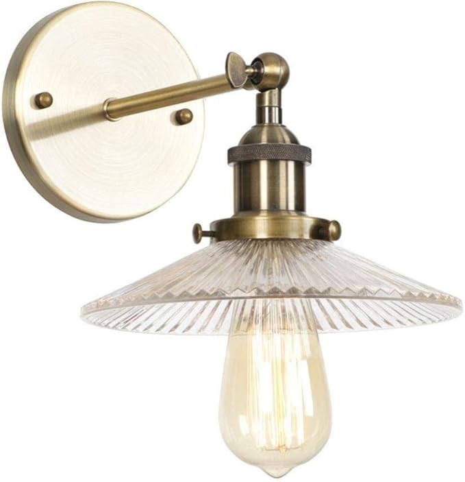 Wandleuchte Industrielle Wandlampe Wandlampenschirm E27 Edison Glas